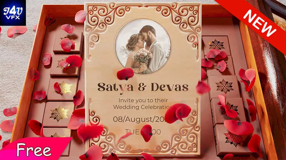 Red Petals Wedding Invitation Videohive 38875548 Free