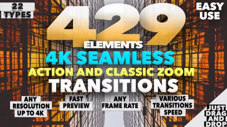 Motion Array 4k Seamless Zoom Transitions Pack Free