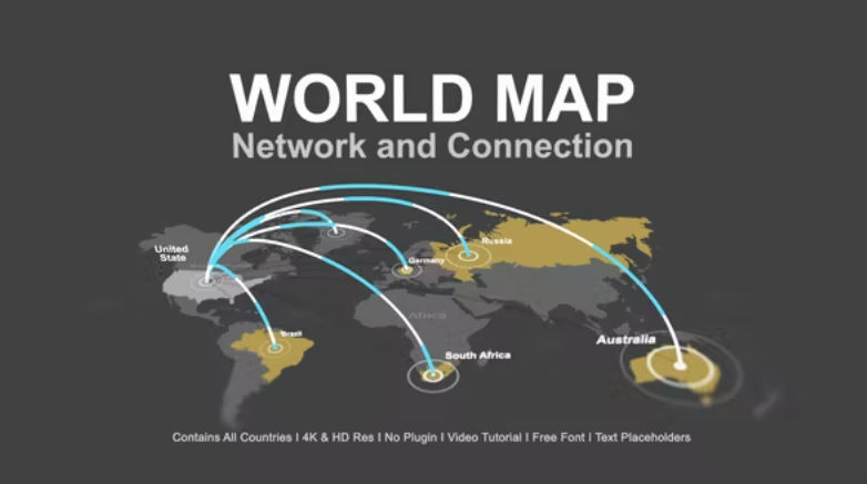 Videohive World Map – Network Connection Free