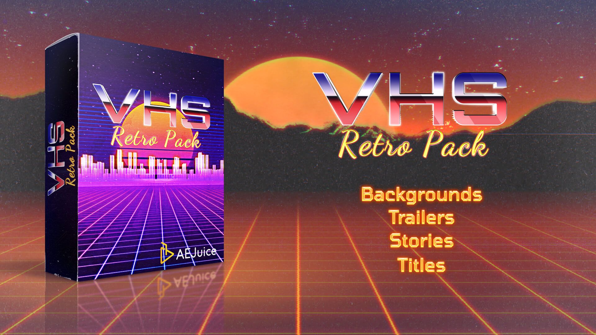 AEJuice VHS Retro Pack for After Effects and Premiere Pro