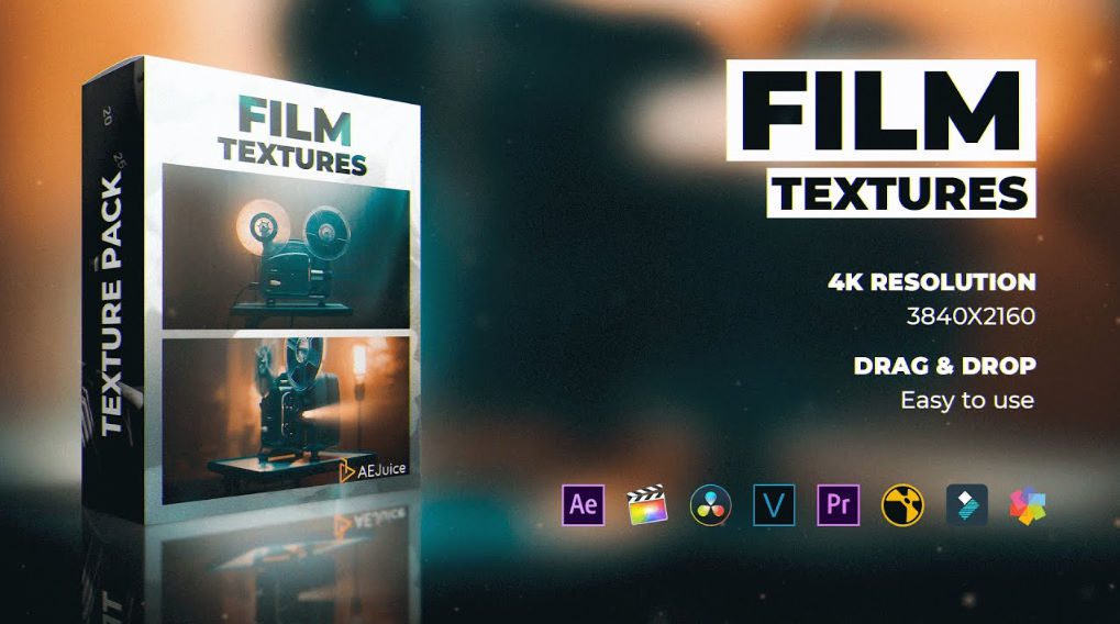 Film Textures for After Effects and Premiere Pro AEJuice