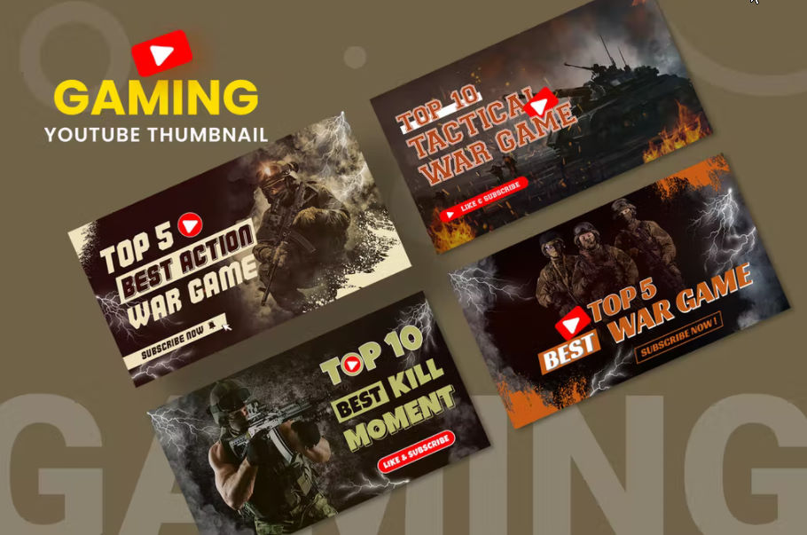 Gaming Youtube Thumbnail Template -