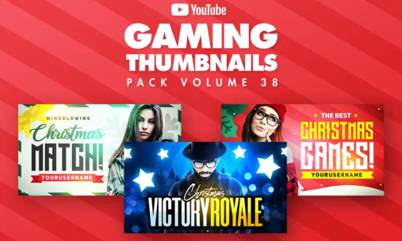 Gaming Youtube Thumbnails Pack 38 Free