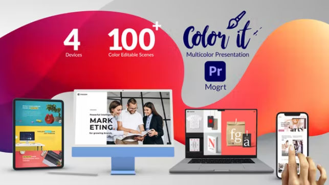 Videohive Color it – Multicolor Web and App Promo for Premiere Pro Free