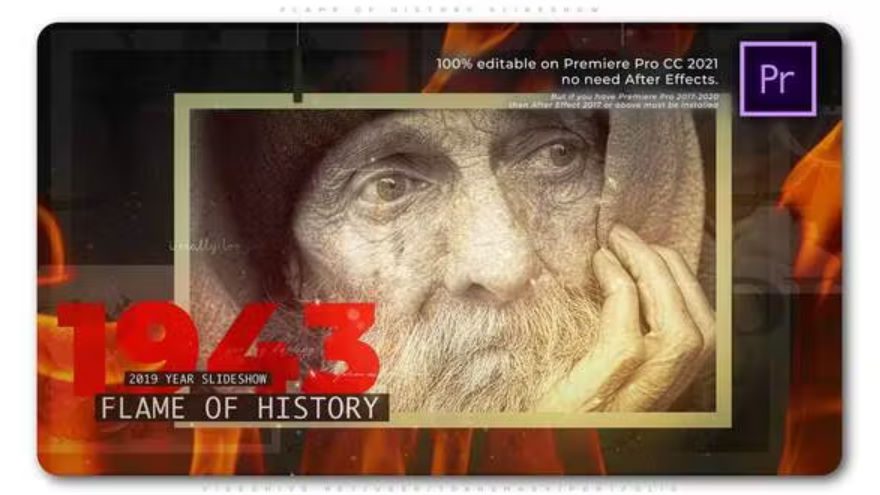 Videohive Flame of History Slideshow