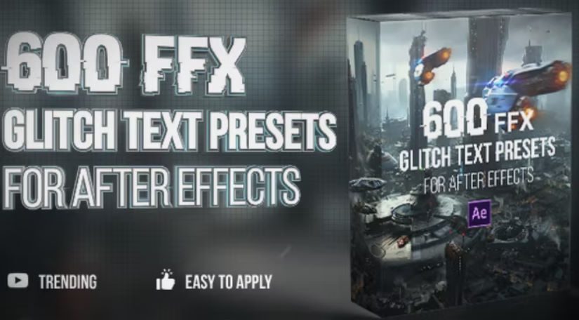 Motion Array 600 Glitch Text Presets Free