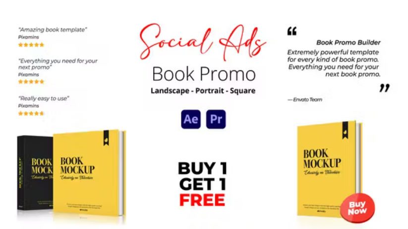 Videohive Book Promo Social Ads -