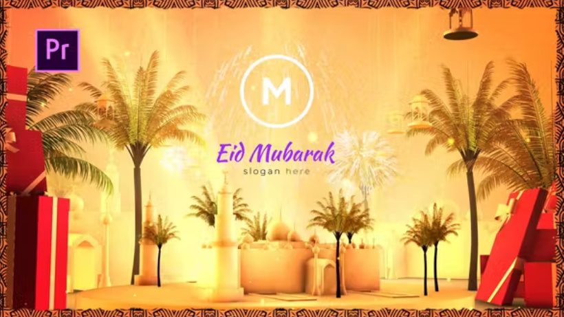 Videohive Eid Greeting Logo Reveal –  Free