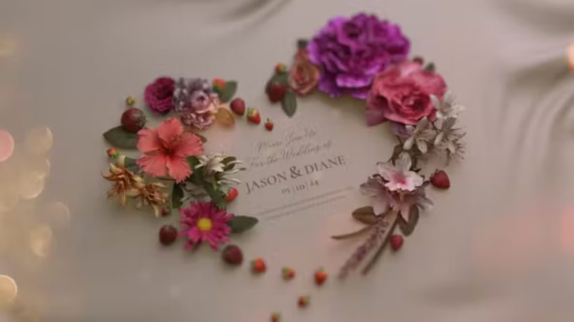 Videohive Floral Wedding Slideshow -