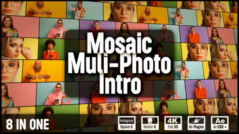 Videohive Mosaic Multi-Photo Intro –  Free