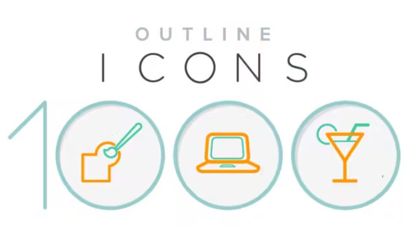 Videohive 1000 Outline Icons -