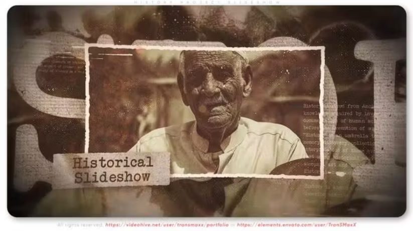 Videohive History Project Slideshow –  Free