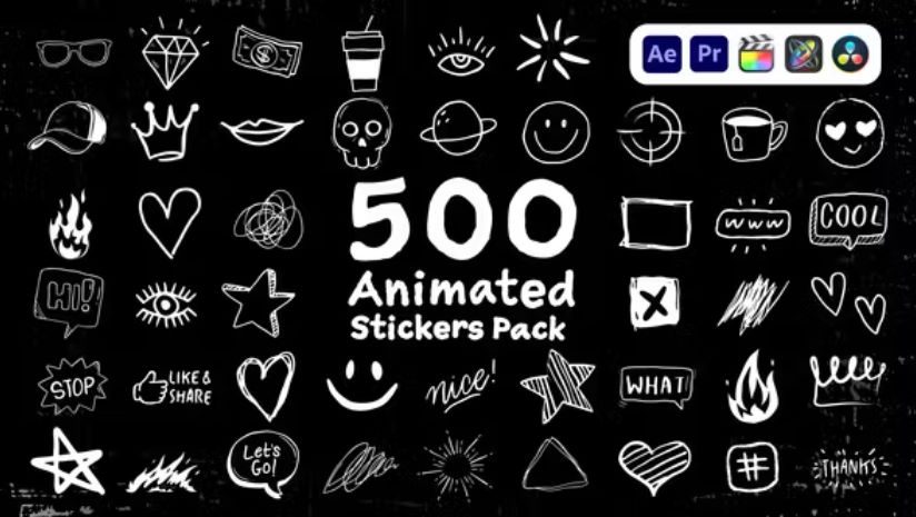 Videohive Animated Stickers Pack –  Free