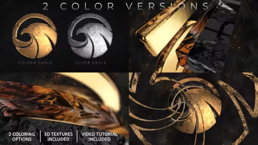 Videohive Epic Gold And Silver Logo Reveal