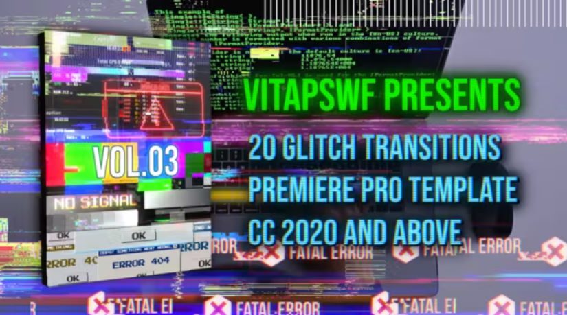 Videohive Glitch Transitions Vol. 03 –  Free