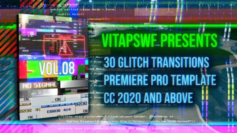 Videohive Glitch Transitions Vol. 08 –  Free