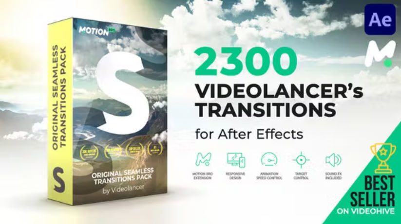 Videohive Videolancer’s Transitions | Original Seamless Transitions Pack V9 Free