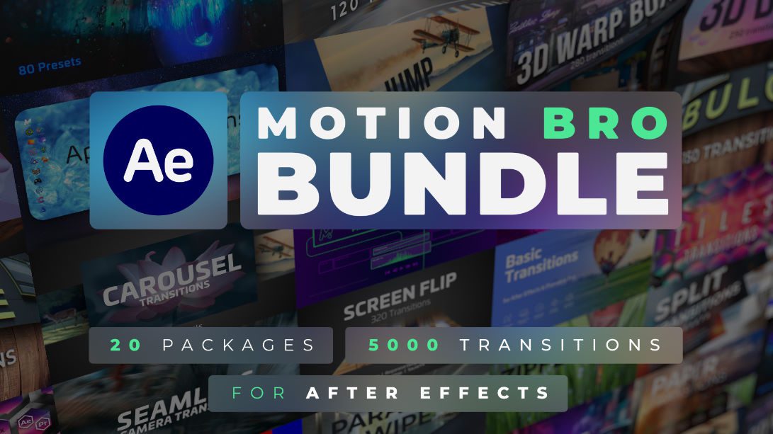 Motion Bro Bundle for After Effects – 5000 Transitions Free