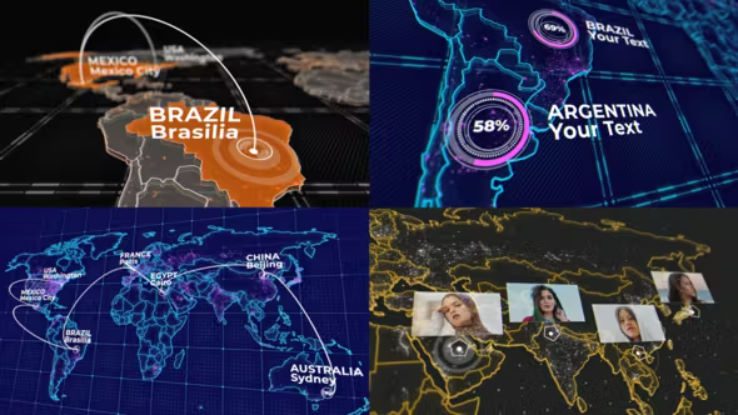 Videohive World Map Kit v2 Free