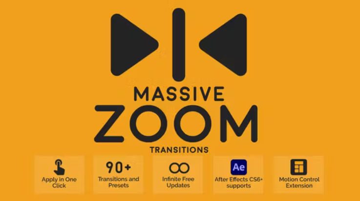 Videohive Massive Zoom Transitions for After Effects Free