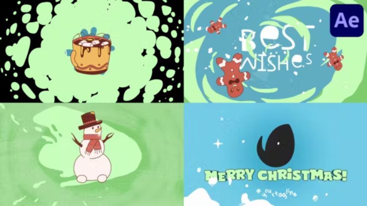 Videohive Christmas Morphing Logo | After Effects Free