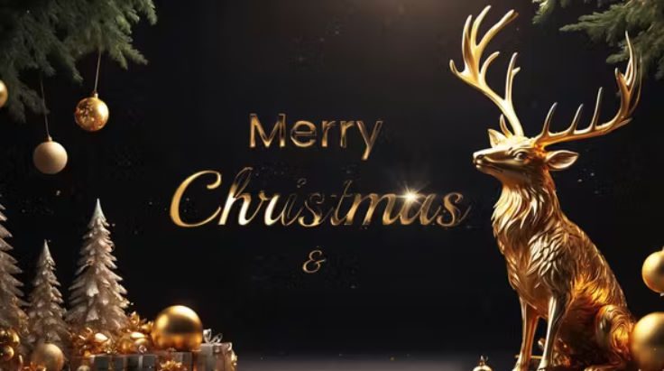 Videohive Elegant Merry Christmas and New Year Wishes 3D slideshow Free