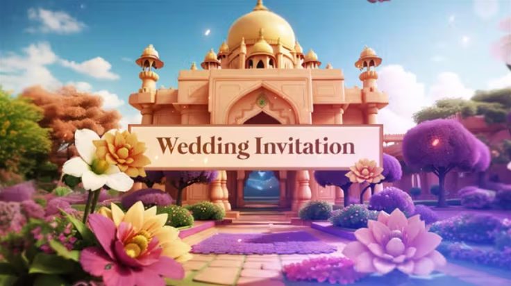 Videohive Indian 3D Character Design Wedding Invitation Slideshow Free