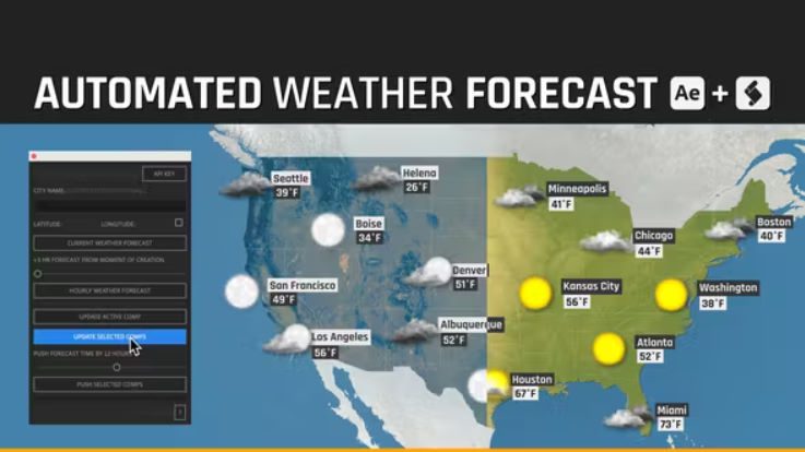 Videohive Automated WEATHER Forecast – Script and Template for After Effects Free