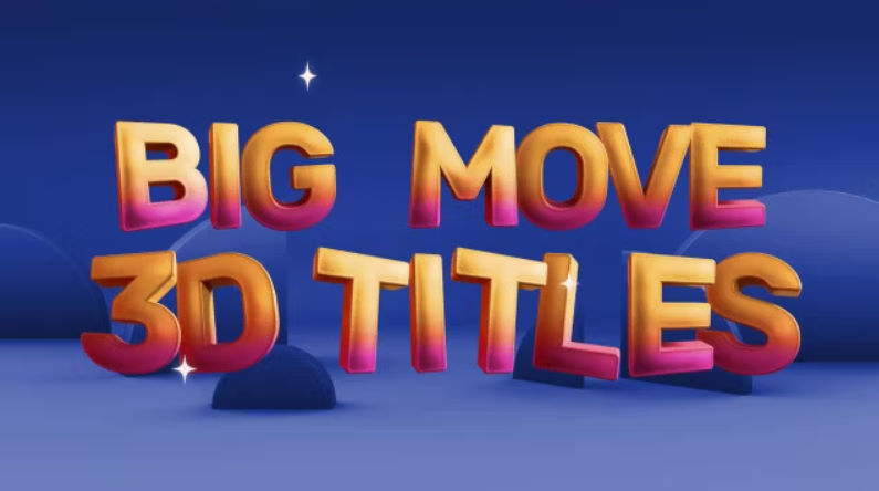 Motion Array Big Move 3D Titles Free