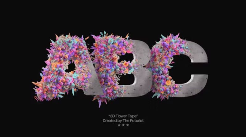 Motion Array Flower 3D Type Free