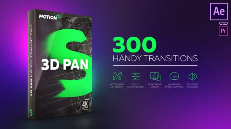 Videohive 3D Transitions –  Free