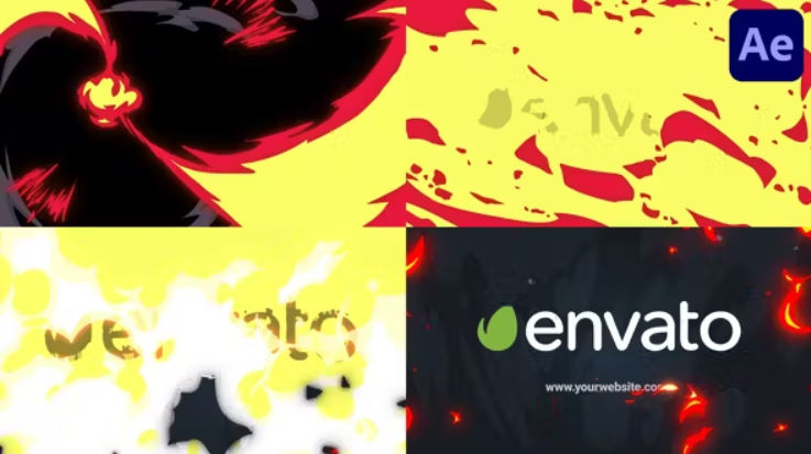 Videohive Fire Logo Opener