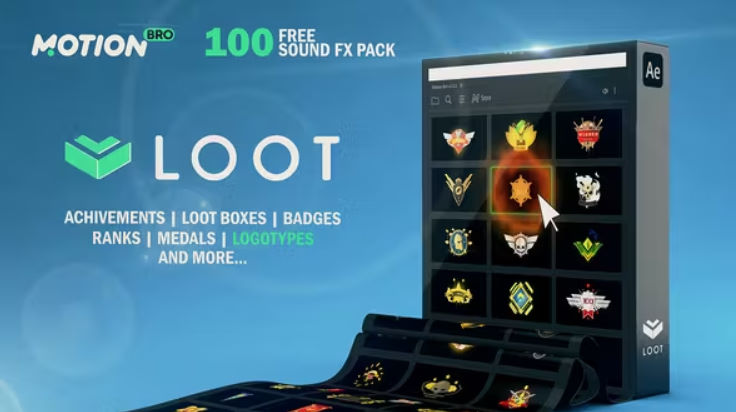 Videohive LOOT | 1500+ Elements | Logo, Achivements, Badges, Awards, Medals Free