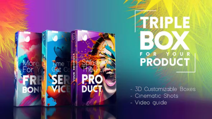 Videohive Triple Box Set for Your Digital Product Free