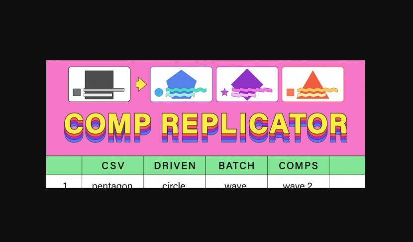 Aescripts Comp Replicator: CSV Driven Batch Comps v1.0