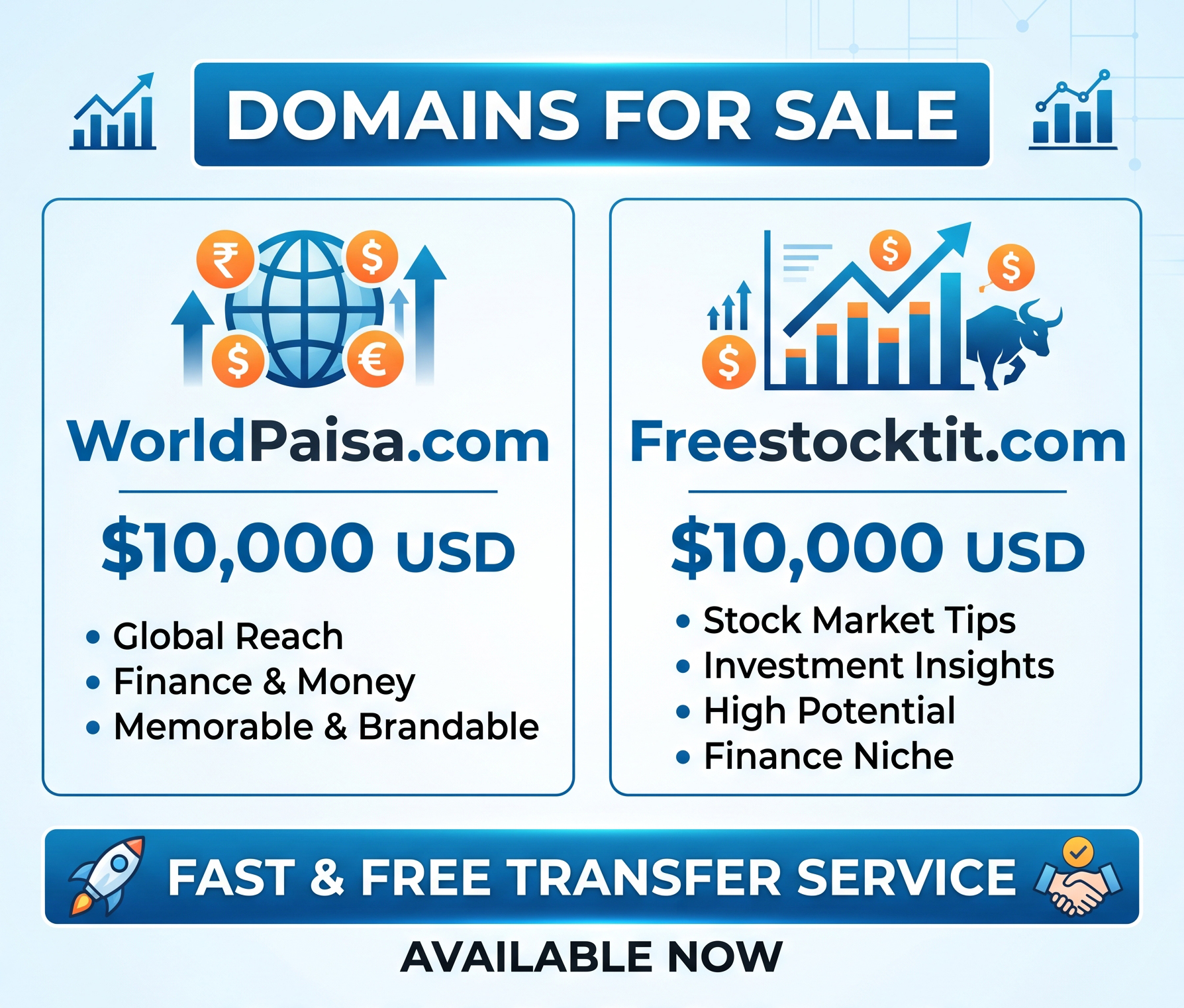 Domains for sale $10000 2K